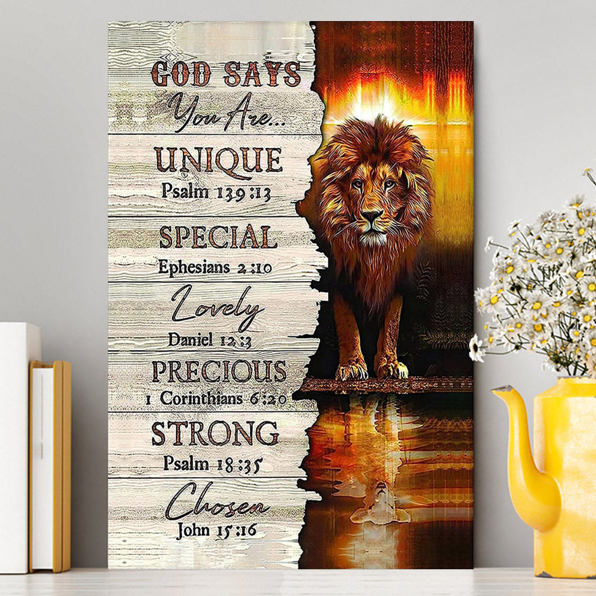 Lion God Says You Are Canvas Prints - Lion Canvas Art - Christian Inspirational Canvas