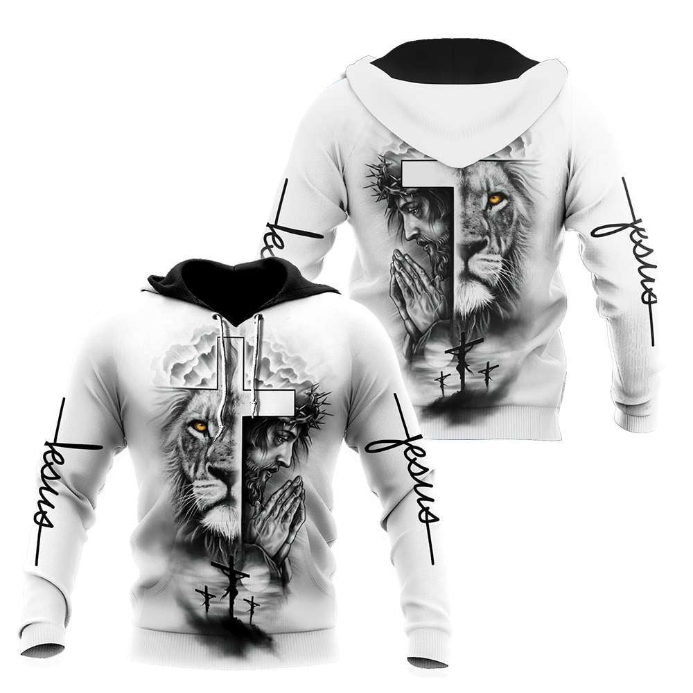 Lion God Tattoo Vibe God 3D Hoodie For Man And Women, Jesus Printed 3D Hoodie