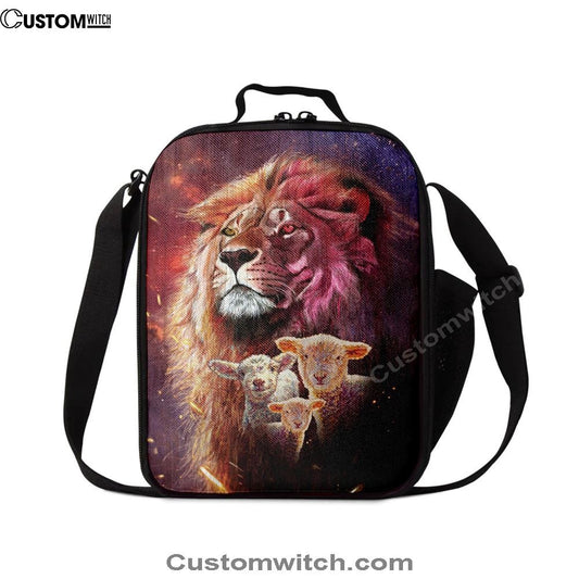 Lion Head Lamb Of God Lunch Bag - Lion Lunch Bag, Bible Verse Lunch Bag For Men And Women