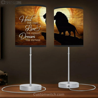 Lion Heal The Past Live The Present Dream The Future Table Lamb Art - Christian Lamb Gift Decor - Bible Verse Table Lamb