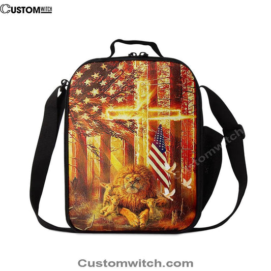 Lion & Lambs Lunch Bag, Bible Verse Lunch Bag For Men And Women