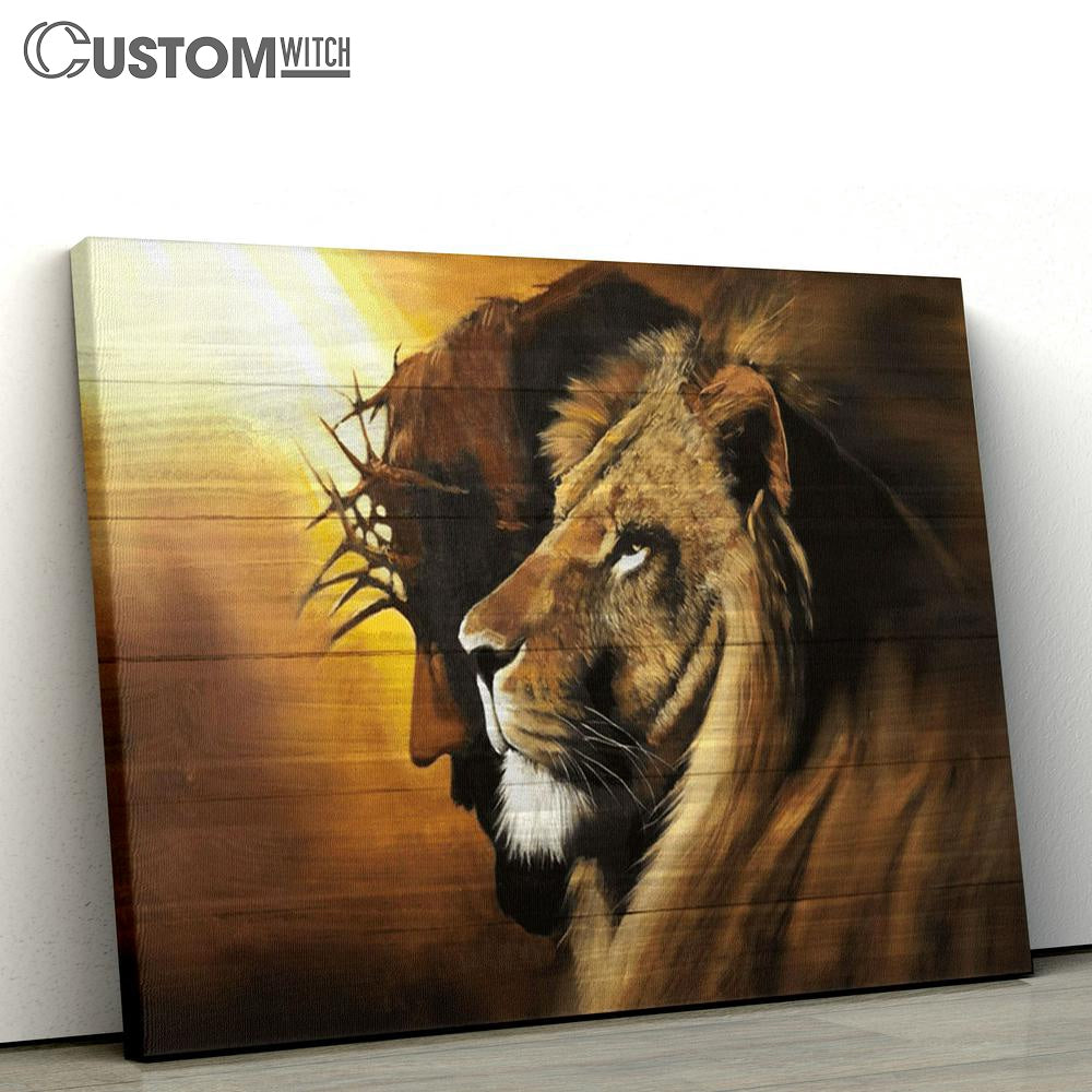 Lion Of Judah And Jesus Large Canvas - Christian Canvas Prints - Religious Canvas Art