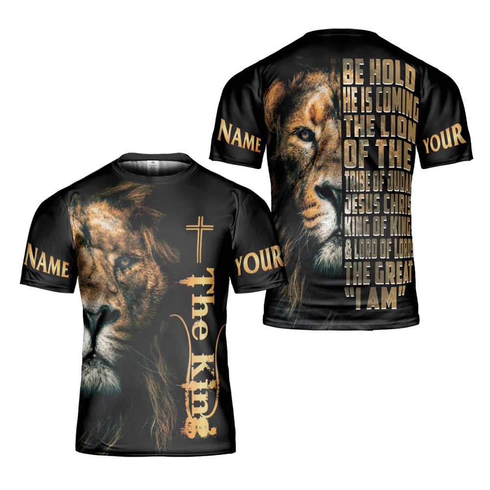 Lion Of Judah Be Hold He Is Coming All Over Print 3D T Shirt For Men And Women, Christian T-Shirt, Faith Shirt