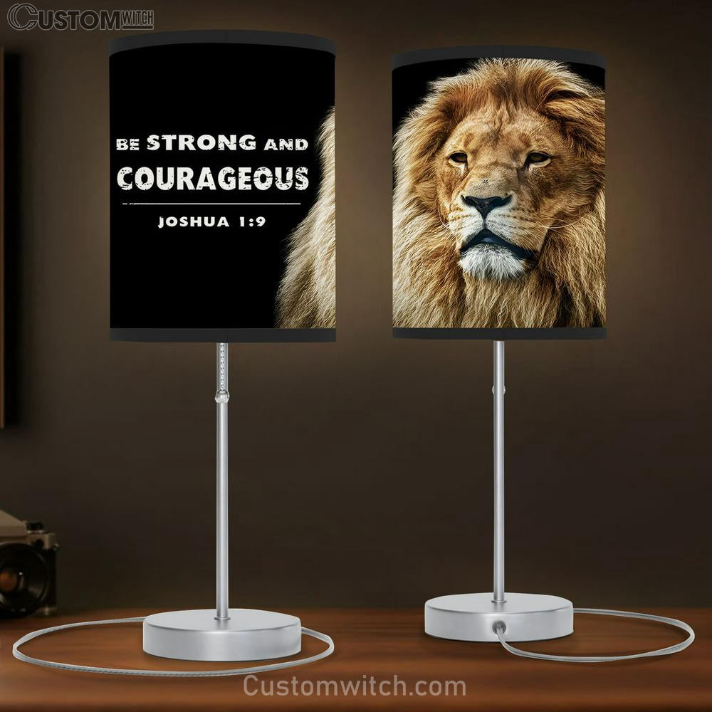 Lion Of Judah Be Strong And Courageous Table Lamb Art - Lion Table Lamb Wall Decor