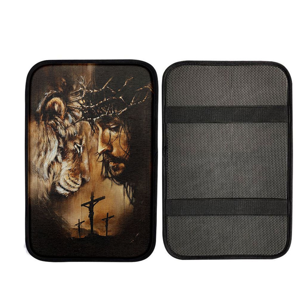 Lion Of Judah Car Armrest Pad - Lion Car Center Console Cover, Christian Gift Car Armrest Pad