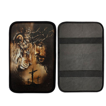 Lion Of Judah Car Armrest Pad - Lion Car Center Console Cover, Christian Gift Car Armrest Pad