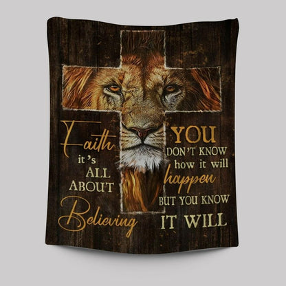 Lion Of Judah Cross Symbol You Don't Know How It Will Happen Tapestry