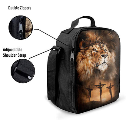 Lion Of Judah Crown Of Thorn Lunch Bag - Lion Lunch Bag, Bible Verse Lunch Bag For Men And Women
