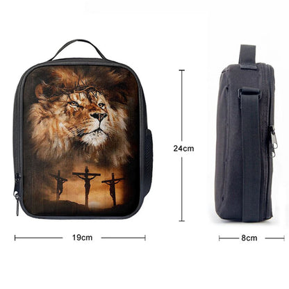 Lion Of Judah Crown Of Thorn Lunch Bag - Lion Lunch Bag, Bible Verse Lunch Bag For Men And Women