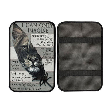 Lion Of Judah Feather I Can Only Imagine Car Center Console Cover, Car Armrest Pad, Christian Gift, Armrest Box Mat