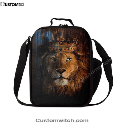 Lion Of Judah Gorgeous Crown Lunch Bag, Bible Verse Lunch Bag For Men And Women