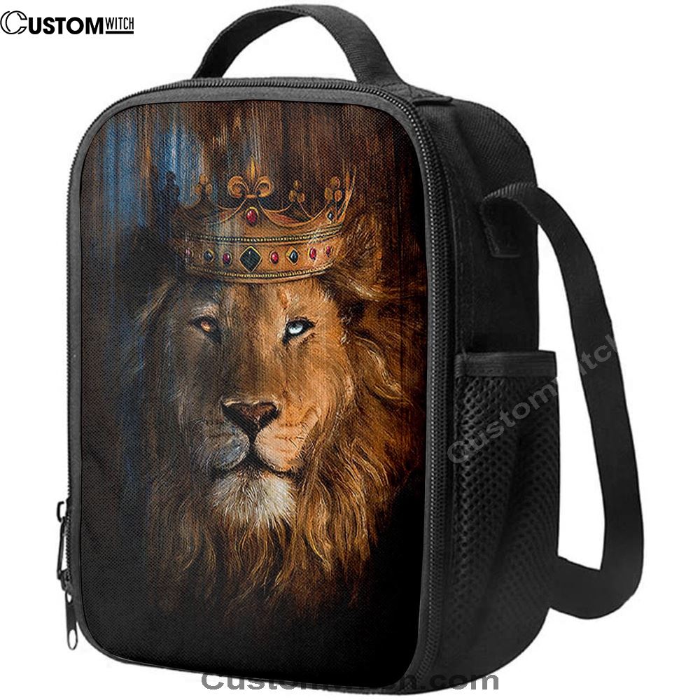 Lion Of Judah Gorgeous Crown Lunch Bag, Bible Verse Lunch Bag For Men And Women