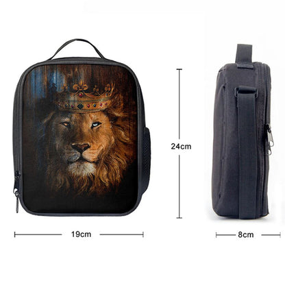 Lion Of Judah Gorgeous Crown Lunch Bag, Bible Verse Lunch Bag For Men And Women