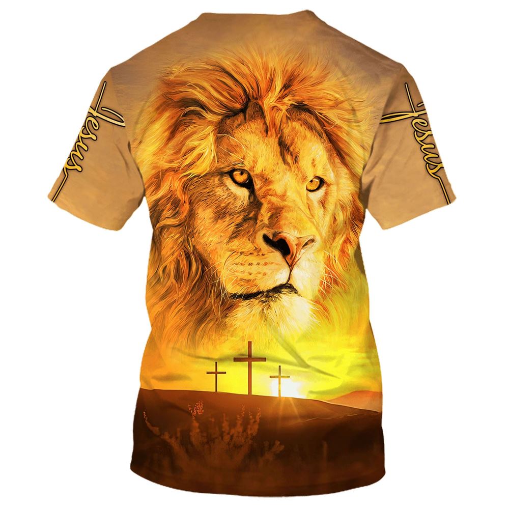 Lion Of Judah He Is Risen Jesus All Over Print 3D T Shirt For Men And Women, Christian T-Shirt, Faith Shirt