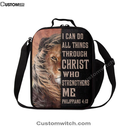 Lion Of Judah I Can Do All Things Through Christ Lunch Bags, Bible Verse Lunch Bag For Men And Women