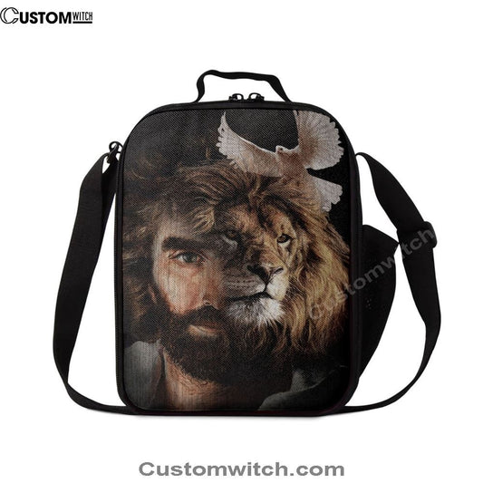 Lion Of Judah Jesus And The Dove Lunch Bags, Bible Verse Lunch Bag For Men And Women