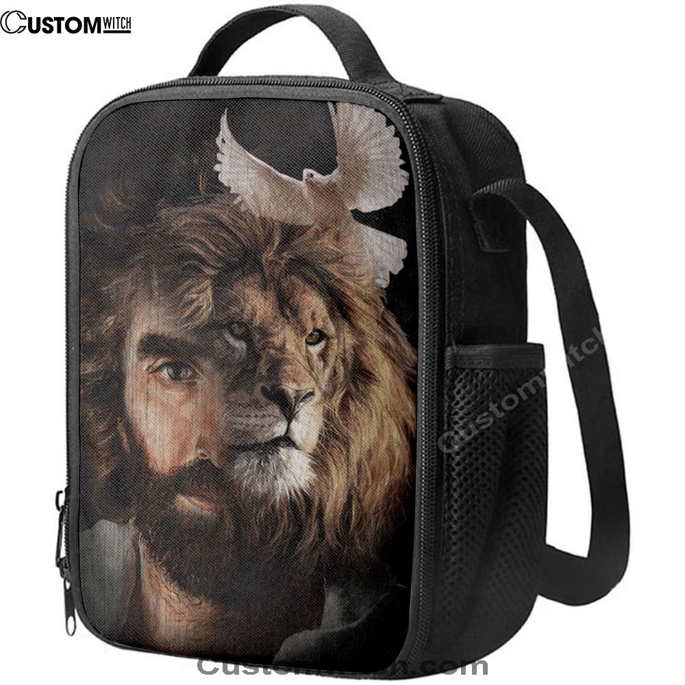 Lion Of Judah Jesus And The Dove Lunch Bags, Bible Verse Lunch Bag For Men And Women