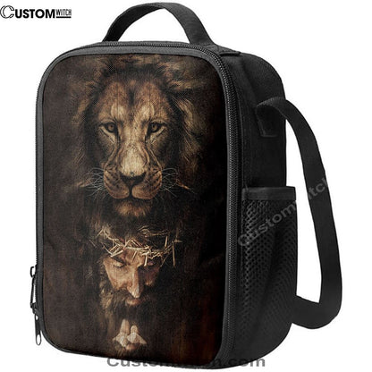 Lion Of Judah Jesus Face Lunch Bag - Lion Lunch Bag, Bible Verse Lunch Bag For Men And Women