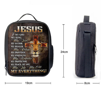 Lion Of Judah Jesus Is My King My God Lunch Bags - Lion Lunch Bag, Bible Verse Lunch Bag For Men And Women