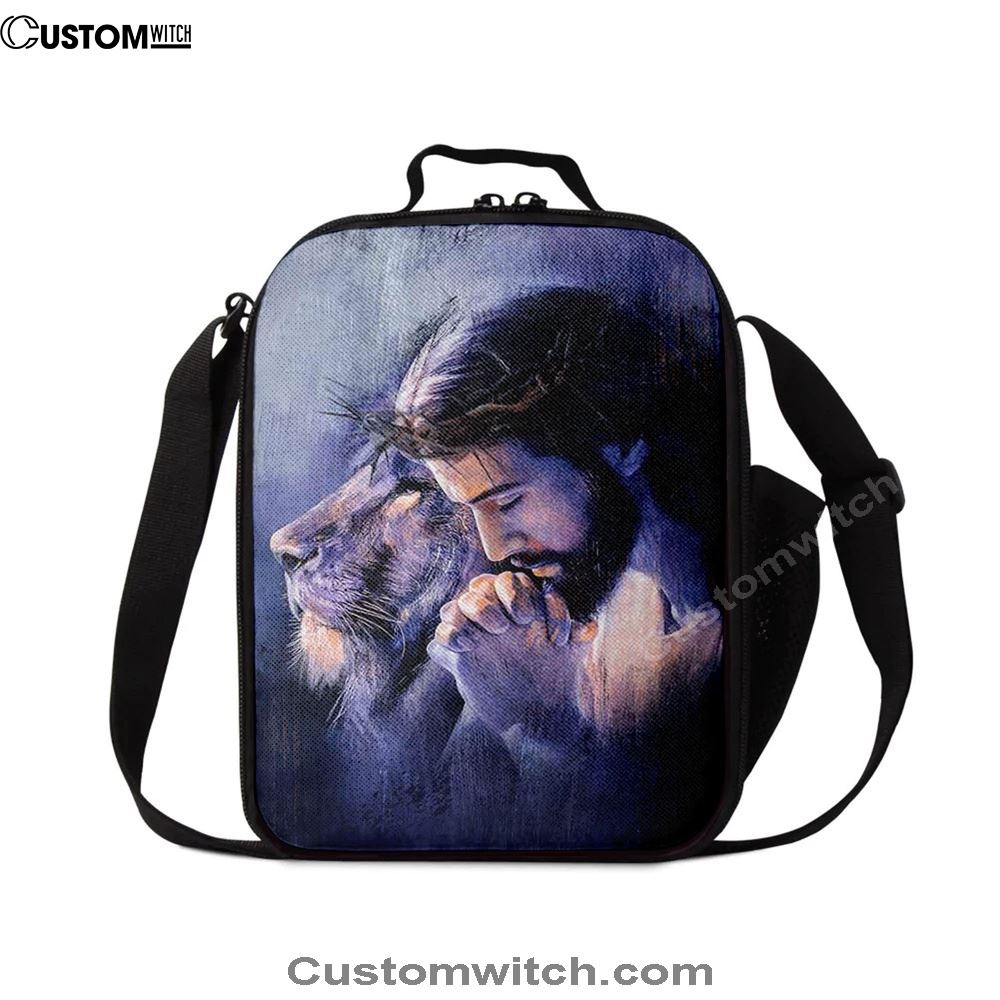 Lion Of Judah Jesus Prayer Lunch Bag - Lion Lunch Bag, Bible Verse Lunch Bag For Men And Women