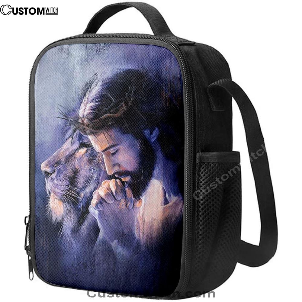 Lion Of Judah Jesus Prayer Lunch Bag - Lion Lunch Bag, Bible Verse Lunch Bag For Men And Women