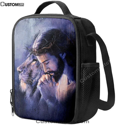 Lion Of Judah Jesus Prayer Lunch Bag - Lion Lunch Bag, Bible Verse Lunch Bag For Men And Women