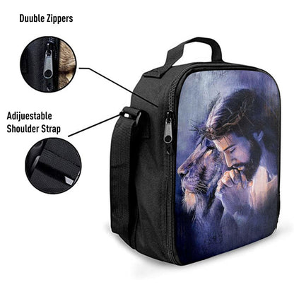Lion Of Judah Jesus Prayer Lunch Bag - Lion Lunch Bag, Bible Verse Lunch Bag For Men And Women