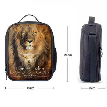 Lion Of Judah Lamb Of God Lunch Bags - Lion Lunch Bag, Bible Verse Lunch Bag For Men And Women
