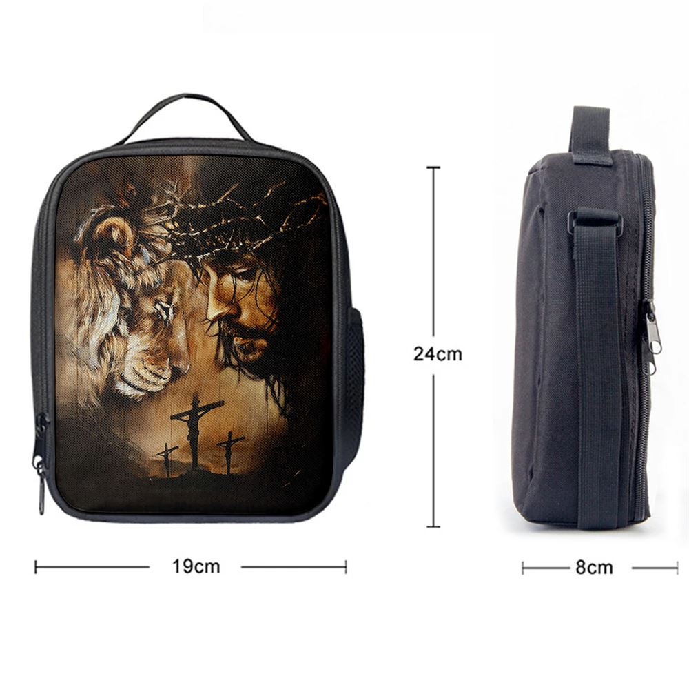 Lion Of Judah Lunch Bag - Lion Lunch Bag, Bible Verse Lunch Bag For Men And Women