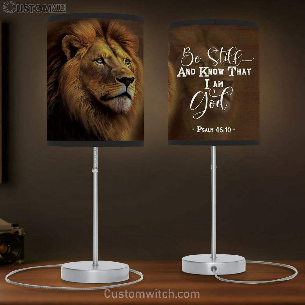 Lion Of Judah Psalm 4610 Be Still And Know That I Am God Lamb Gift Table Lamb - Christian Lamb Gift Decor - Scripture Table Lamb Prints