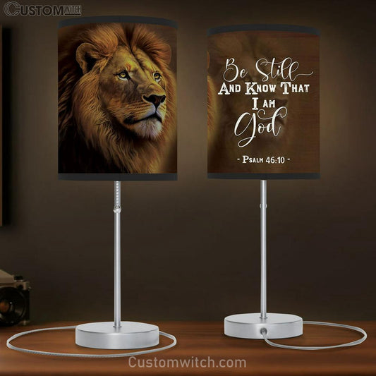 Lion Of Judah Psalm 4610 Be Still And Know That I Am God Lamb Gift Table Lamb - Christian Lamb Gift Decor - Scripture Table Lamb Prints