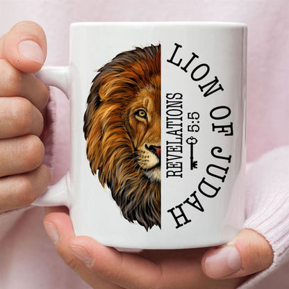 Lion Of Judah Revelation 55 Coffee Mug, Christian Mug, Bible Mug, Faith Gift, Encouragement Gift