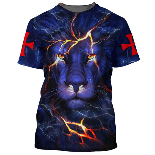 Lion Way Maker Miracle Worker Promise Keeper All Over Print 3D T Shirt For Men And Women, Christian T-Shirt, Faith Shirt