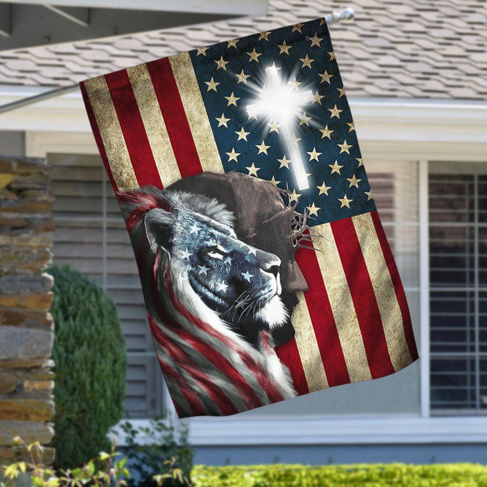 Lion of Judah Jesus Christ Flag, Religious House Flags, Christian Flag, Scripture Flag, Garden Banner