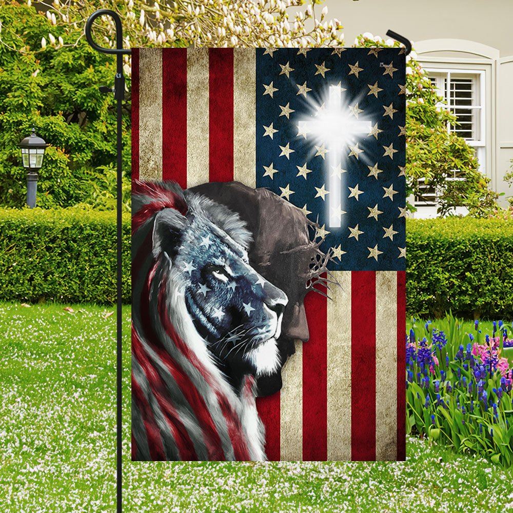 Lion of Judah Jesus Christ Flag, Religious House Flags, Christian Flag, Scripture Flag, Garden Banner