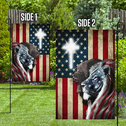 Lion of Judah Jesus Christ Flag, Religious House Flags, Christian Flag, Scripture Flag, Garden Banner