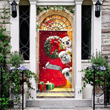 Llama Christmas Door Cover, Christmas Door Knob Covers, Christmas Outdoor Decoration
