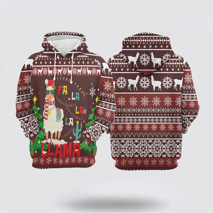 Llama Falalala Christmas All Over Print 3D Hoodie For Men & Women, Christmas Hoodie Cute, Christmas Gift, Christmas Fashion