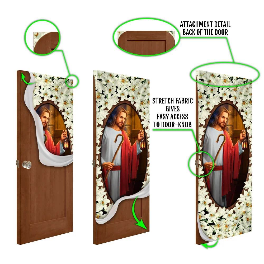 Lord Jesus Knocking Door Cover, Christian Door Decor, Door Christian C ...