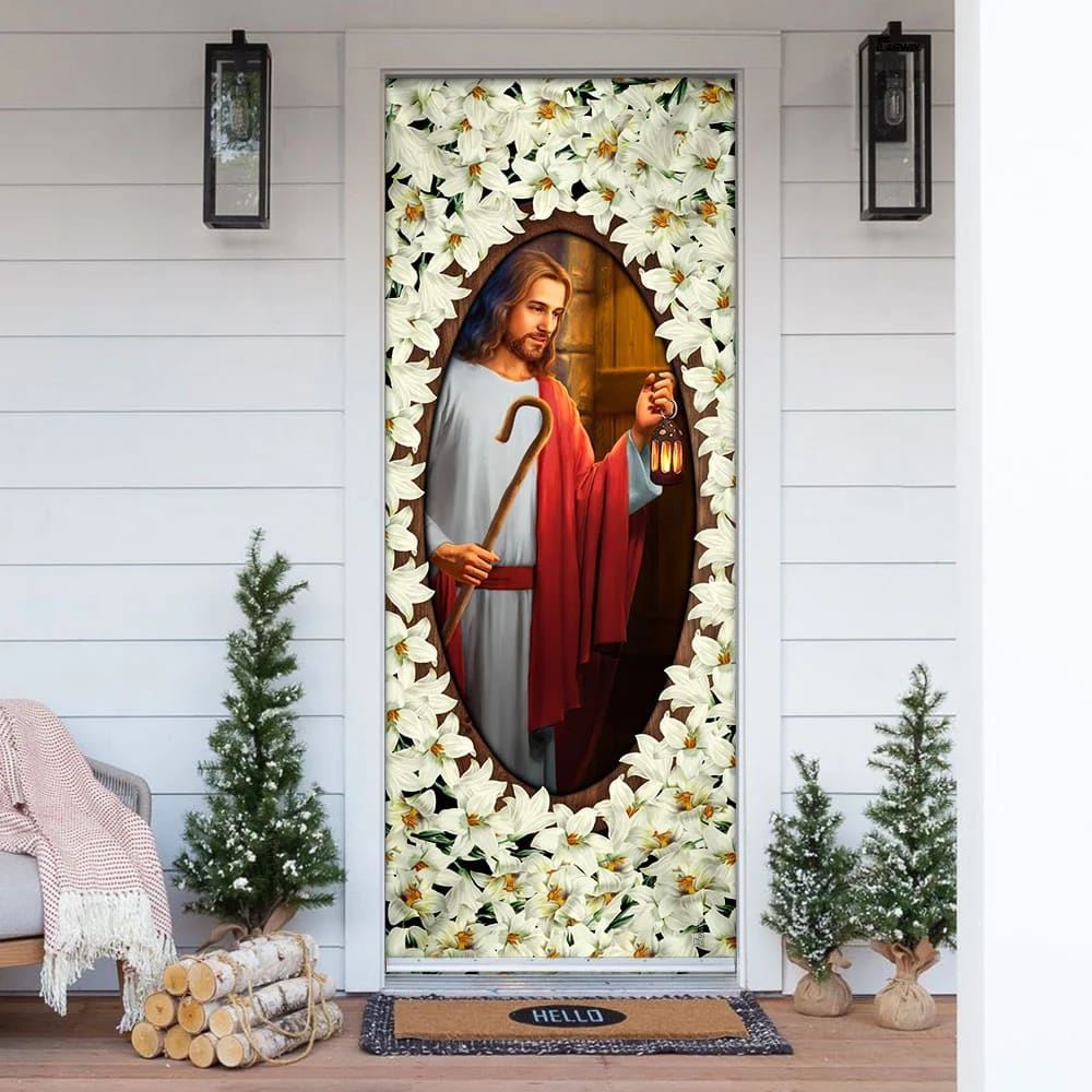 Lord Jesus Knocking Door Cover, Christian Door Decor, Door Christian Church, Christian Door Plaques
