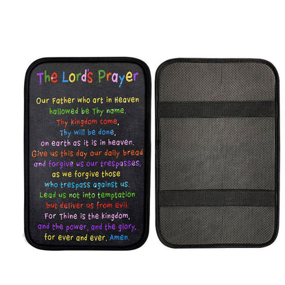 Lords Prayer Car Armrest Pad - Catholic Gifts For Bible, Christian Gift Car Armrest Pad