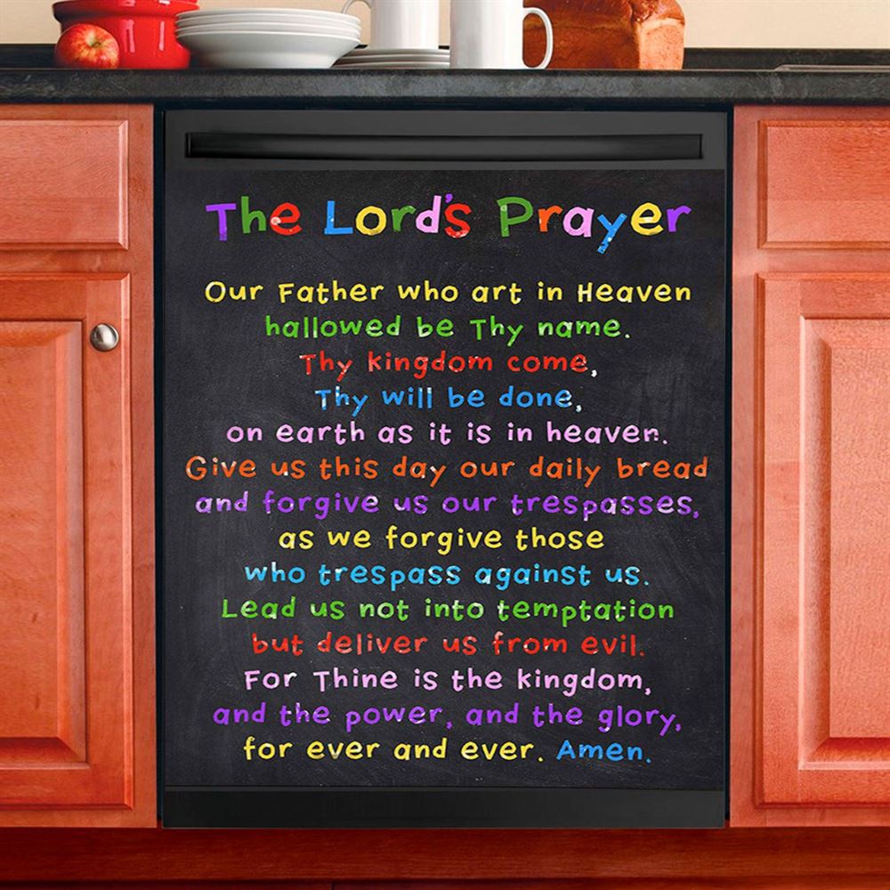Lords Prayer Dishwasher Cover, Catholic Gifts For Bible, Christian Kitchen Decoration