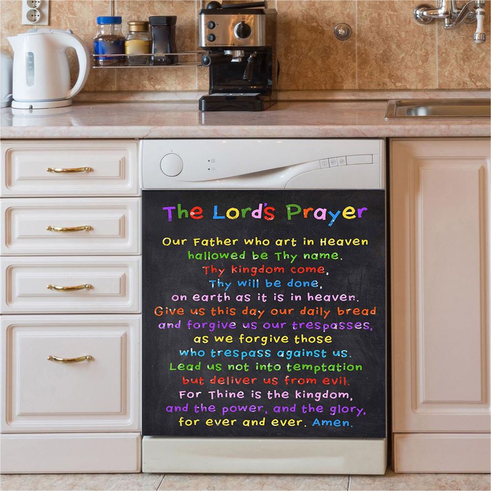 Lords Prayer Dishwasher Cover, Catholic Gifts For Bible, Christian Kitchen Decoration