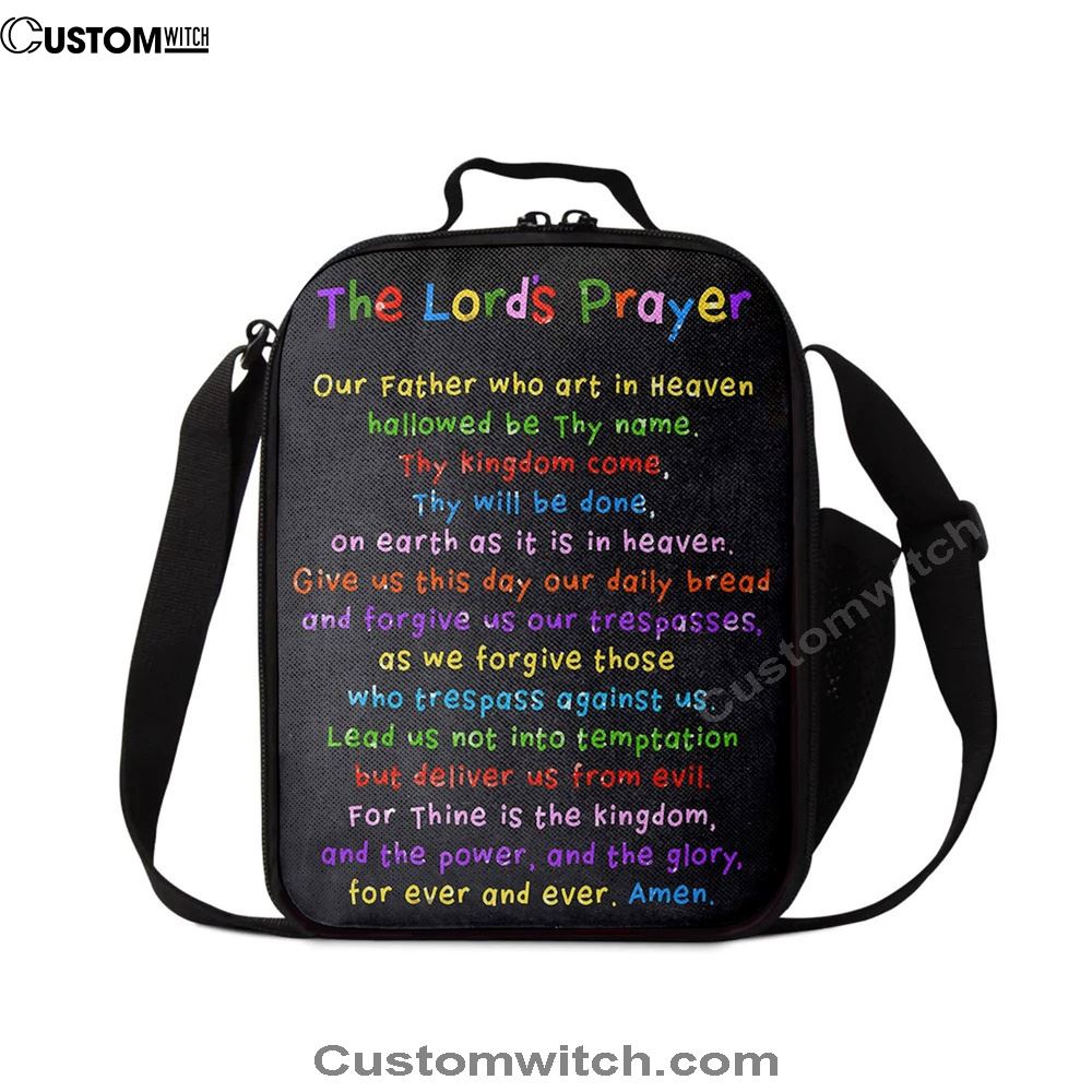 Lords Prayer Lunch Bag - Catholic Gifts For Bible, Bible Verse Lunch Bag For Men And Women
