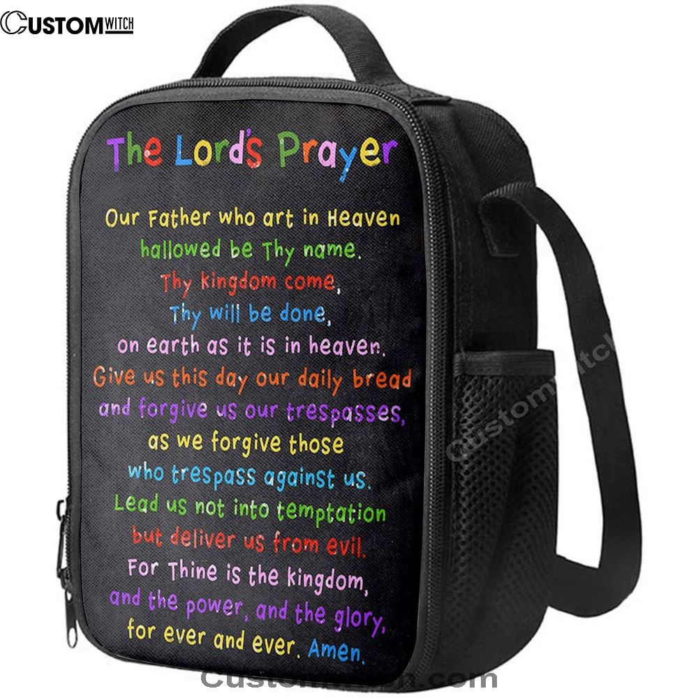 Lords Prayer Lunch Bag - Catholic Gifts For Bible, Bible Verse Lunch Bag For Men And Women