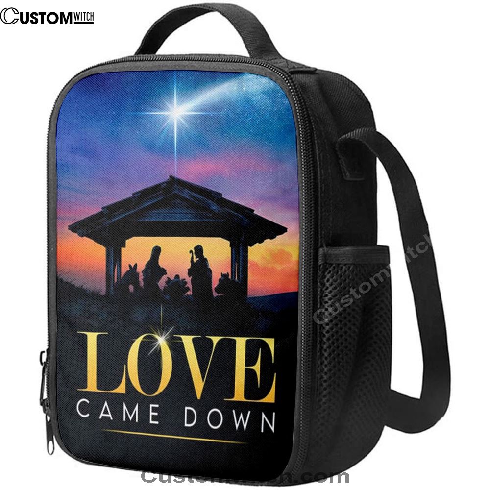 Love Came Down Christian Christmas Lunch Bags, Bible Verse Lunch Bag For Men And Women