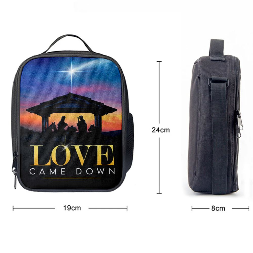 Love Came Down Christian Christmas Lunch Bags, Bible Verse Lunch Bag For Men And Women