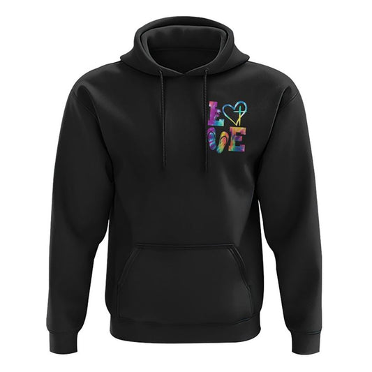 Love Faith Tie Dye Flag All Over Print 3D Hoodie, Christian Hoodie, Christian Sweatshirt, Bible Verse Shirt