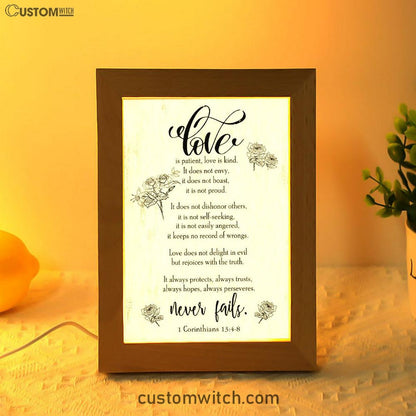Love Is Patient Love Is Kind 1 Corinthians 134-8 Bible Verse Decor Art - Bible Verse Decor - Scripture Art