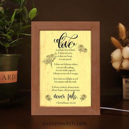 Love Is Patient Love Is Kind 1 Corinthians 134-8 Bible Verse Decor Art - Bible Verse Decor - Scripture Art